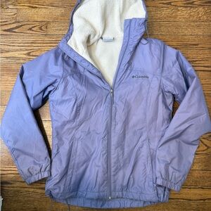 Columbia Lavender and Cream Fleece Jacket